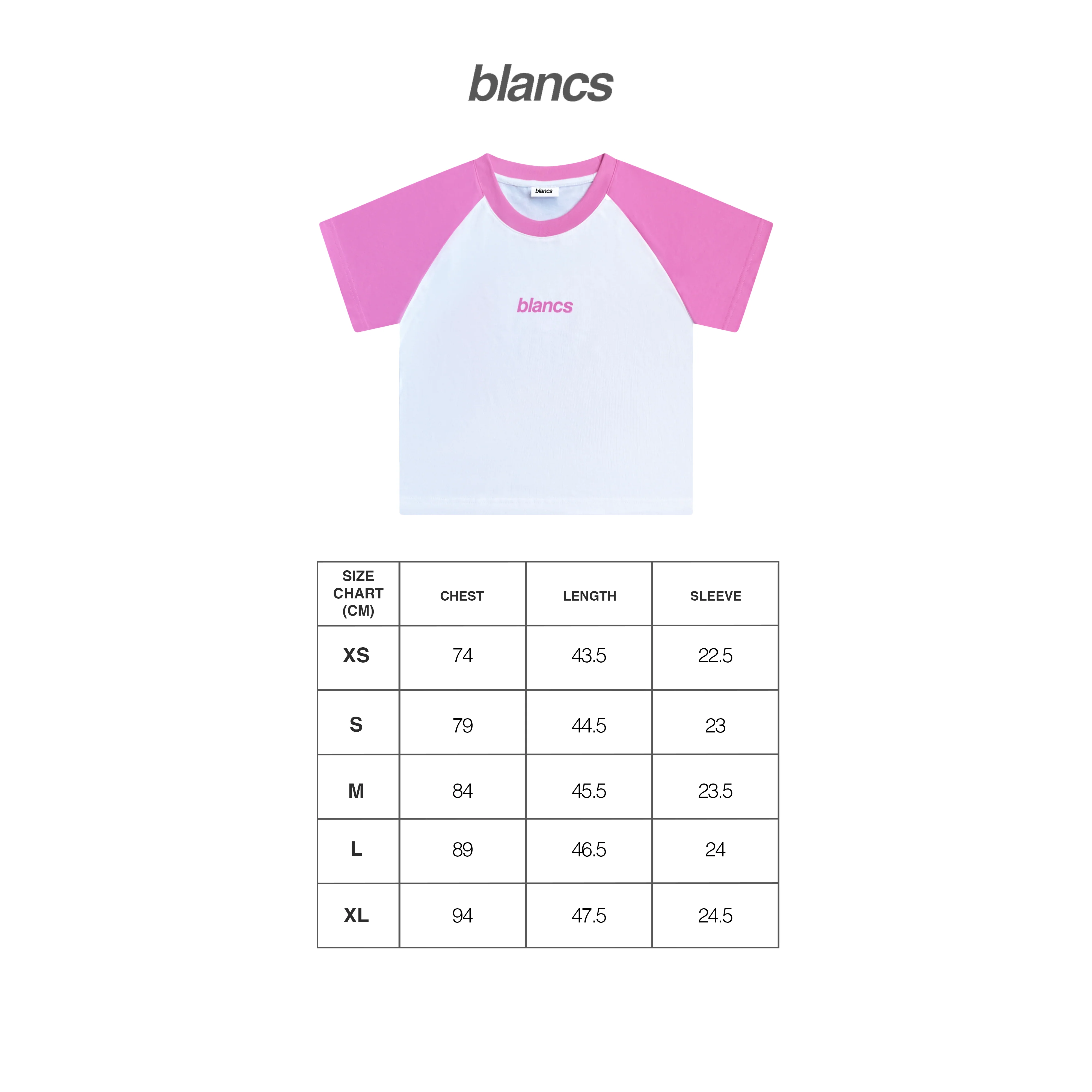BLANCS BABY TEE - WHITE/PINK - Image 3