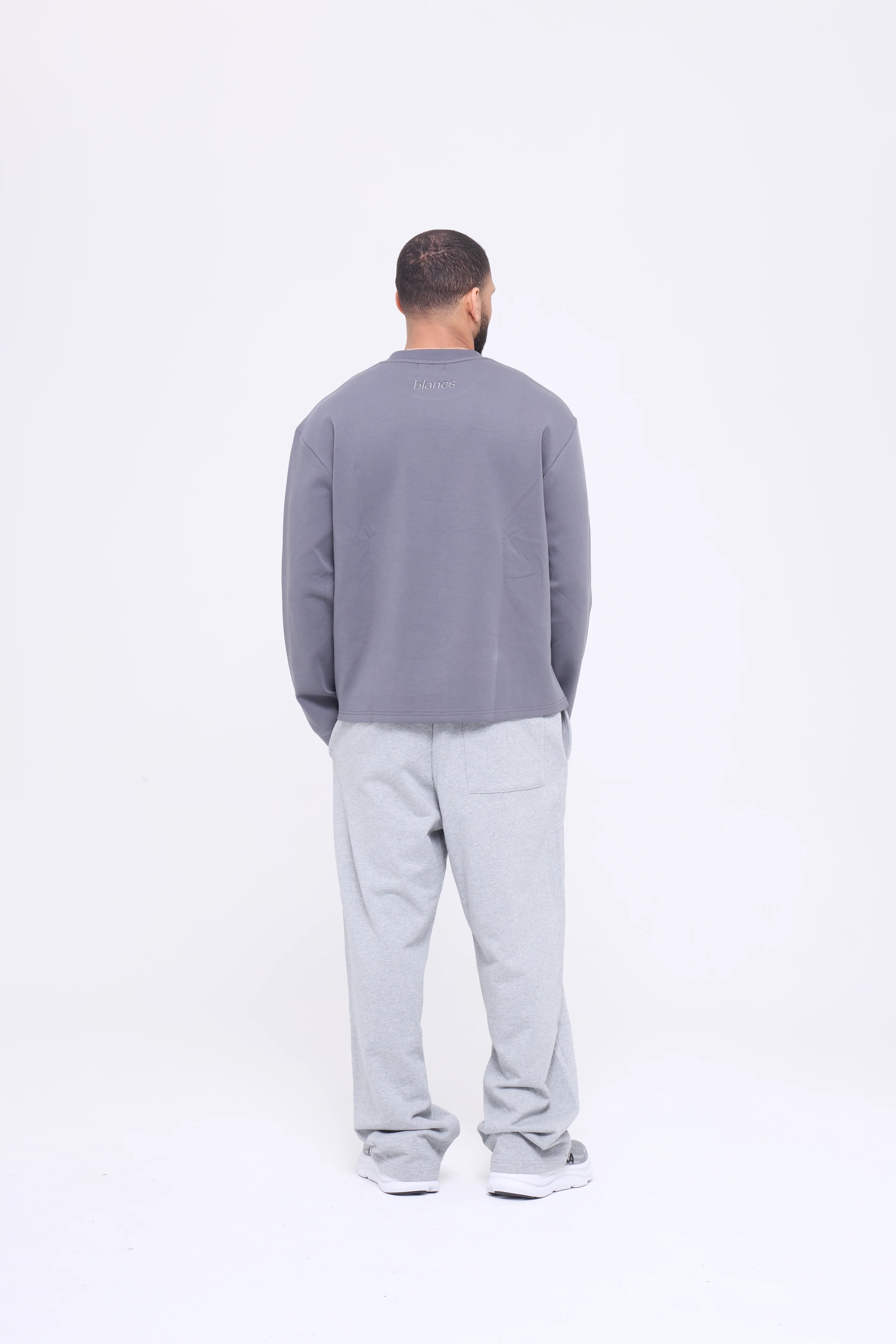 BLANCS CLASSIC LOGO L/S - GREY - Image 3