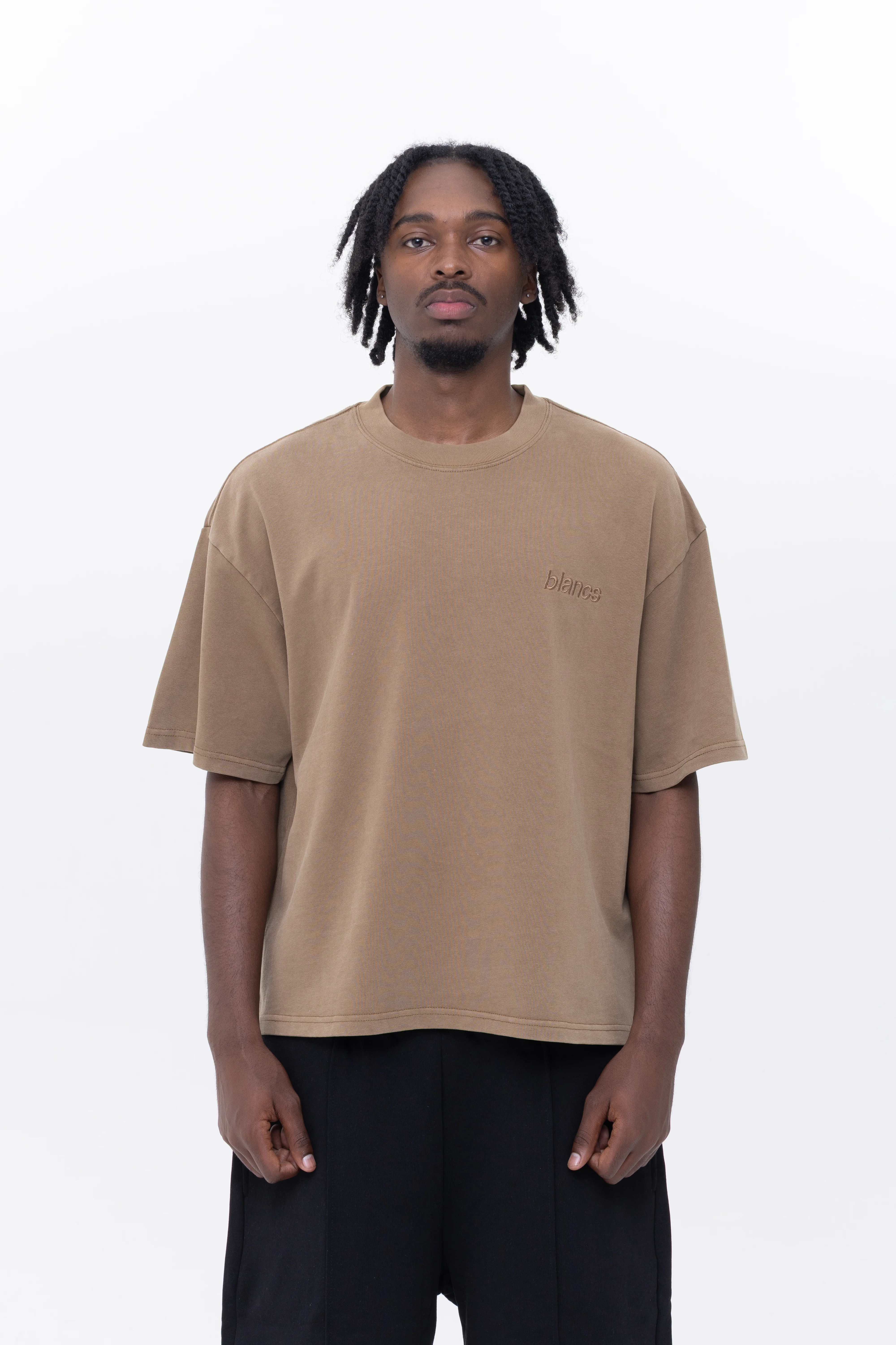 BLANCS CLASSIC LOGO TEE - WASHED BEIGE - Image 3