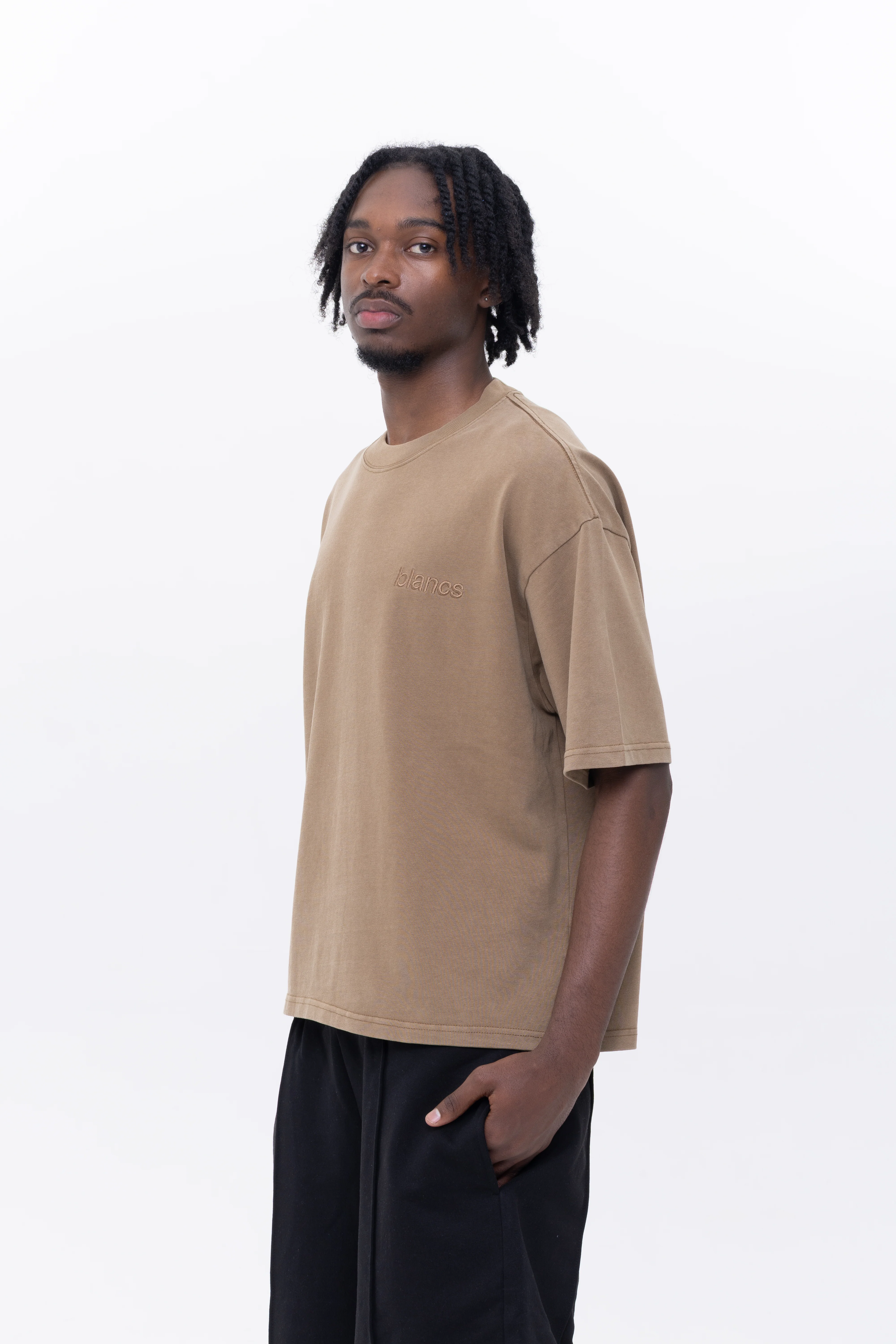 BLANCS CLASSIC LOGO TEE - WASHED BEIGE - Image 4