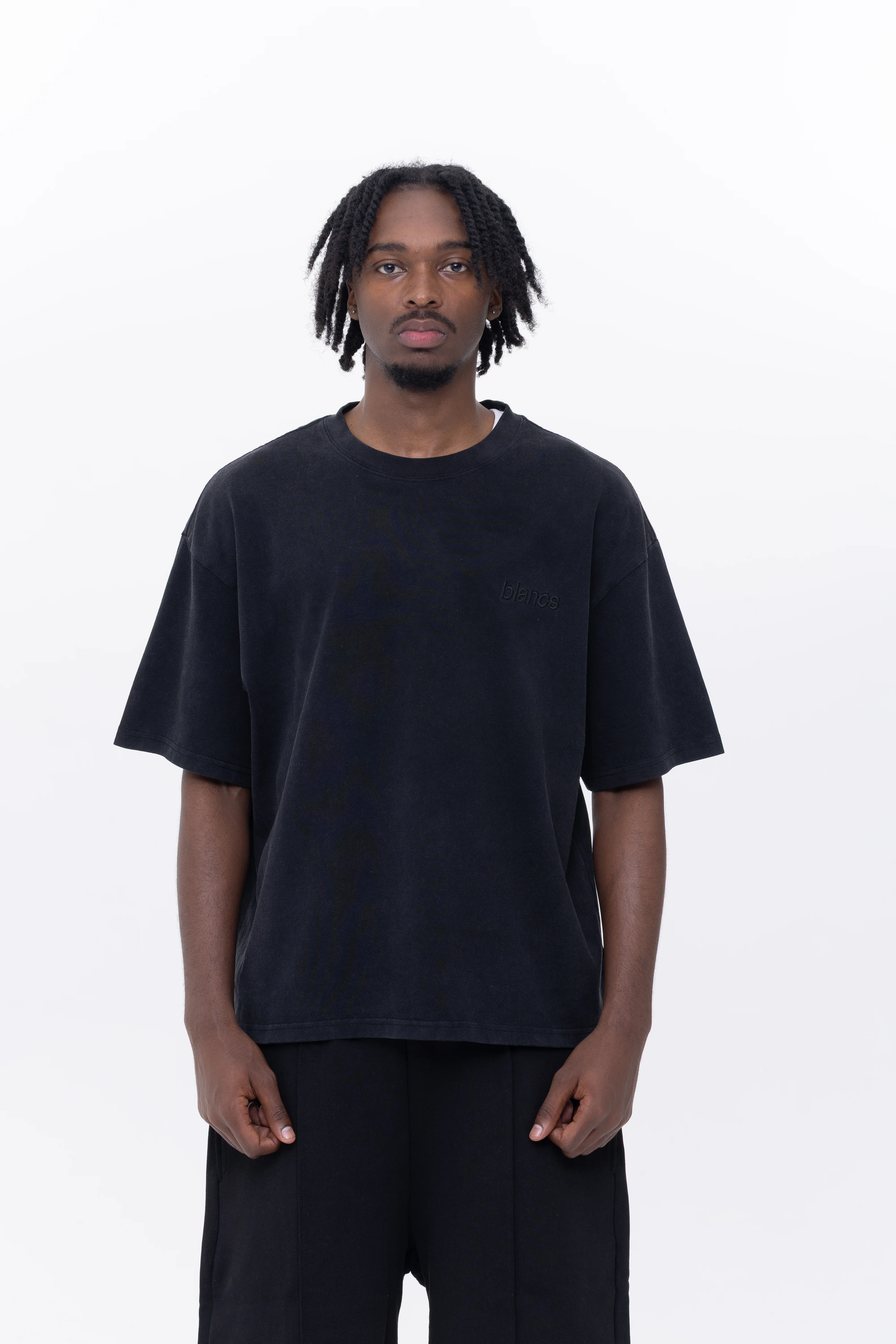 BLANCS CLASSIC LOGO TEE - WASHED BLACK - Image 3
