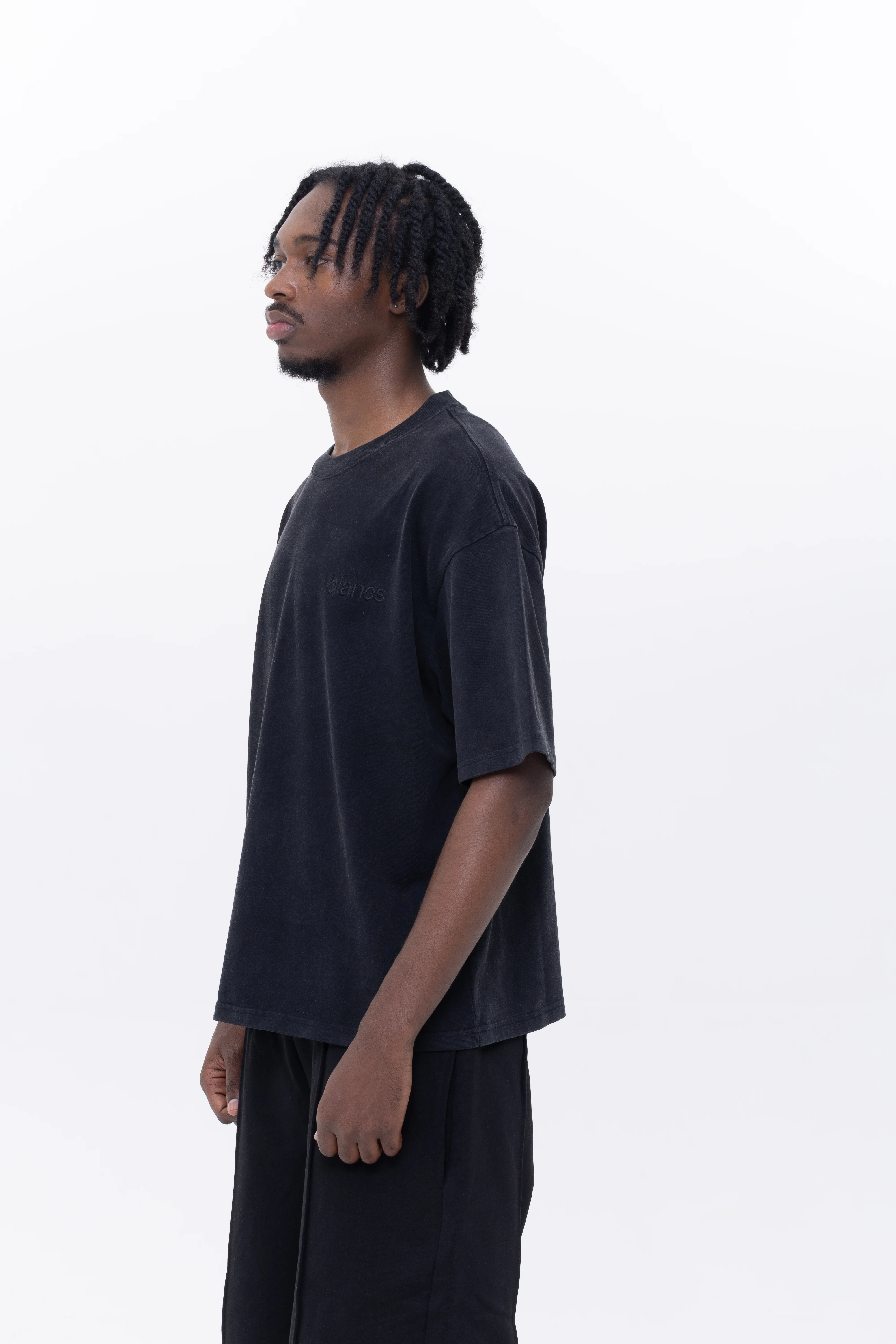 BLANCS CLASSIC LOGO TEE - WASHED BLACK - Image 4