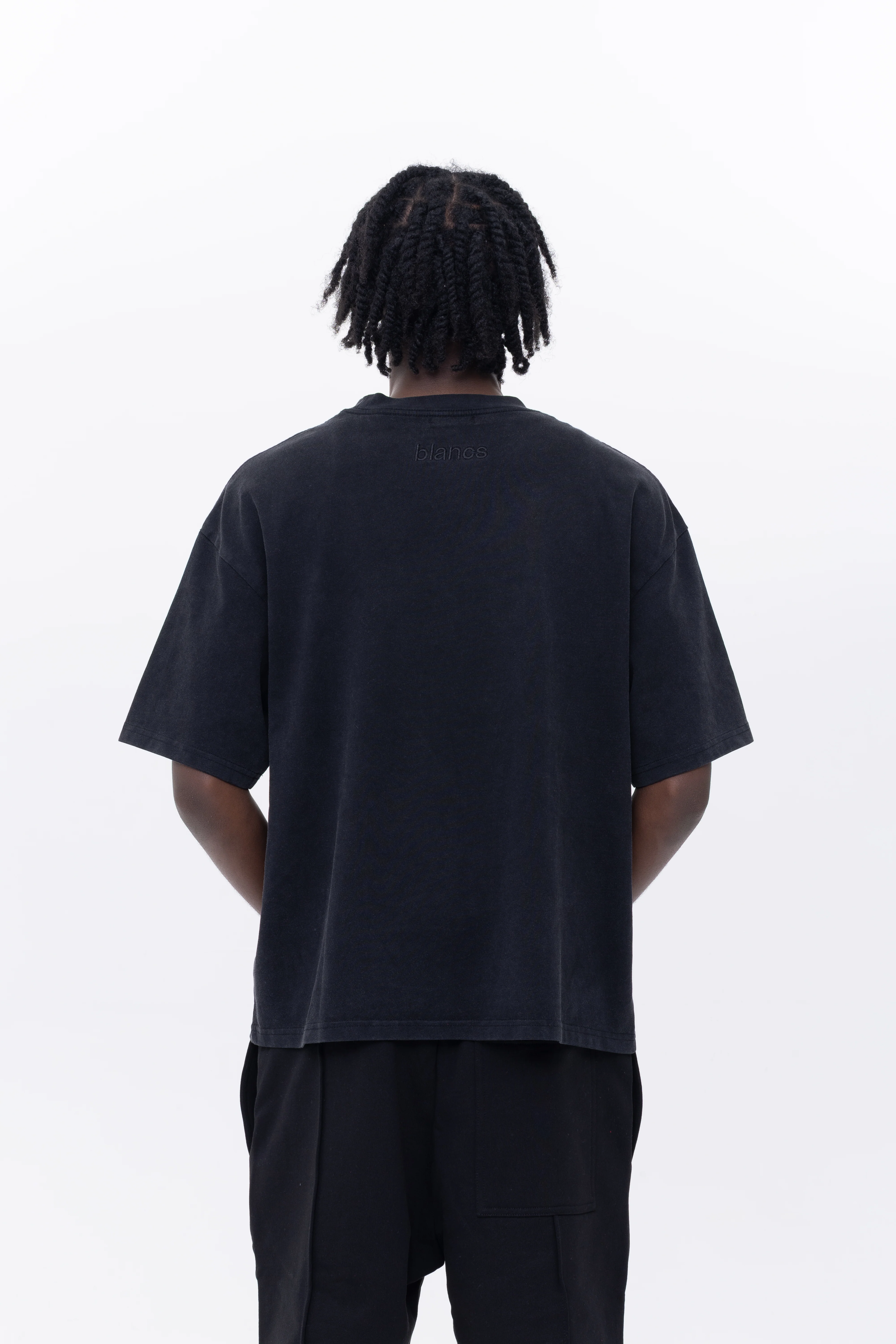 BLANCS CLASSIC LOGO TEE - WASHED BLACK - Image 5