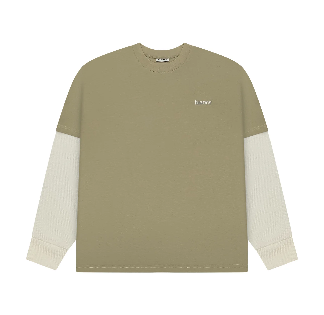 BLANCS CLASSIC LOGO WAFFLE L/S - SAND