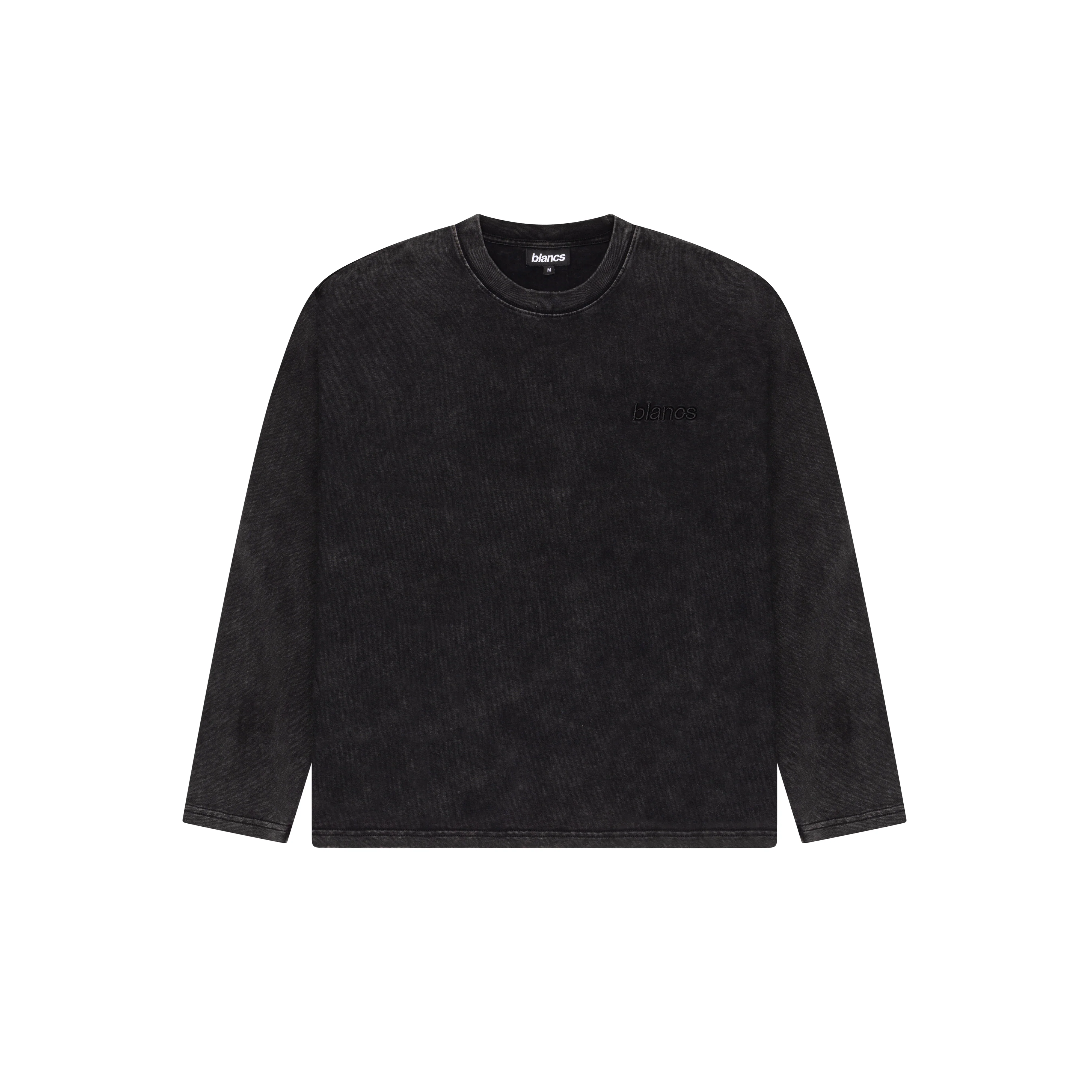 BLANCS WASHED TEE L/S - BLACK