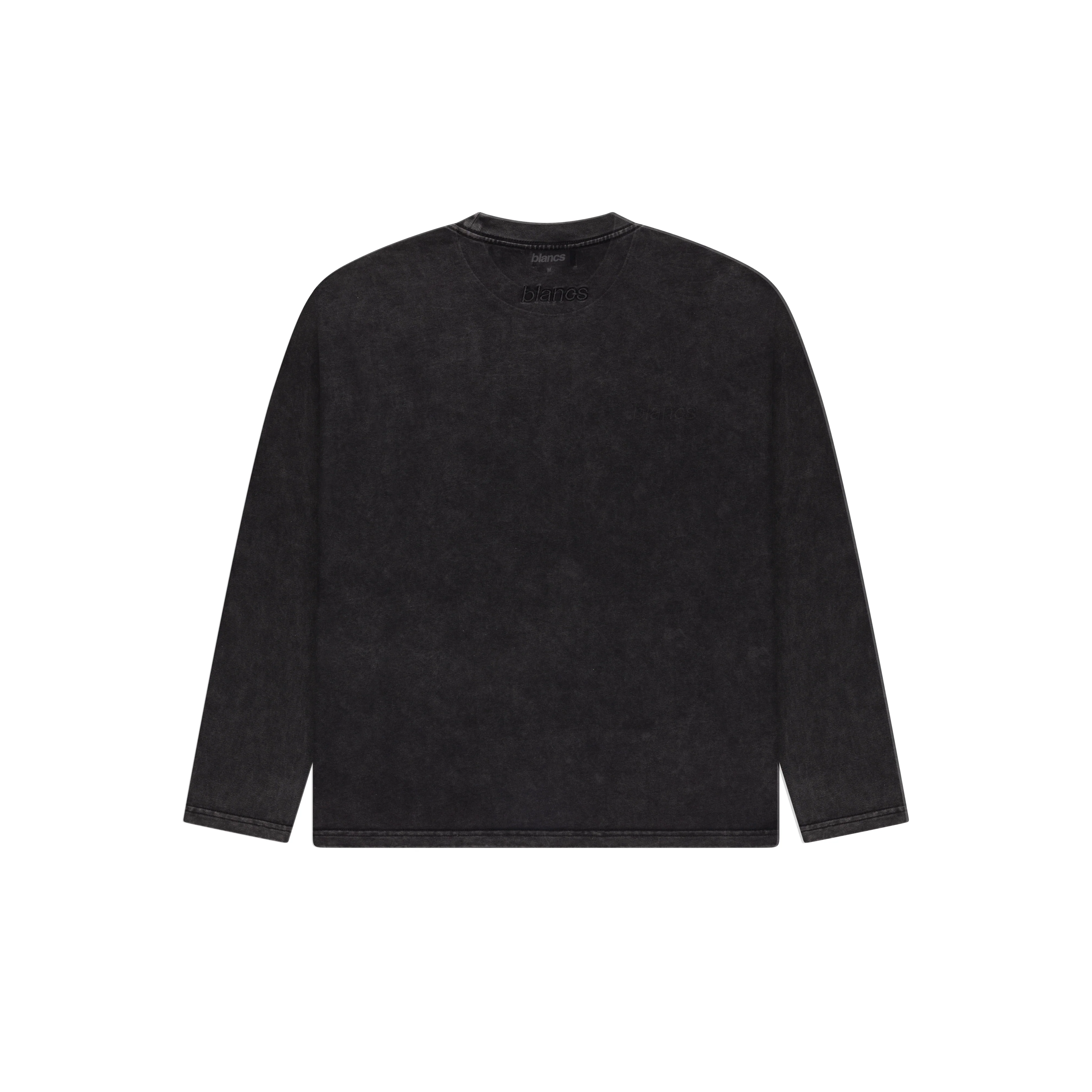 BLANCS WASHED TEE L/S - BLACK - Image 2