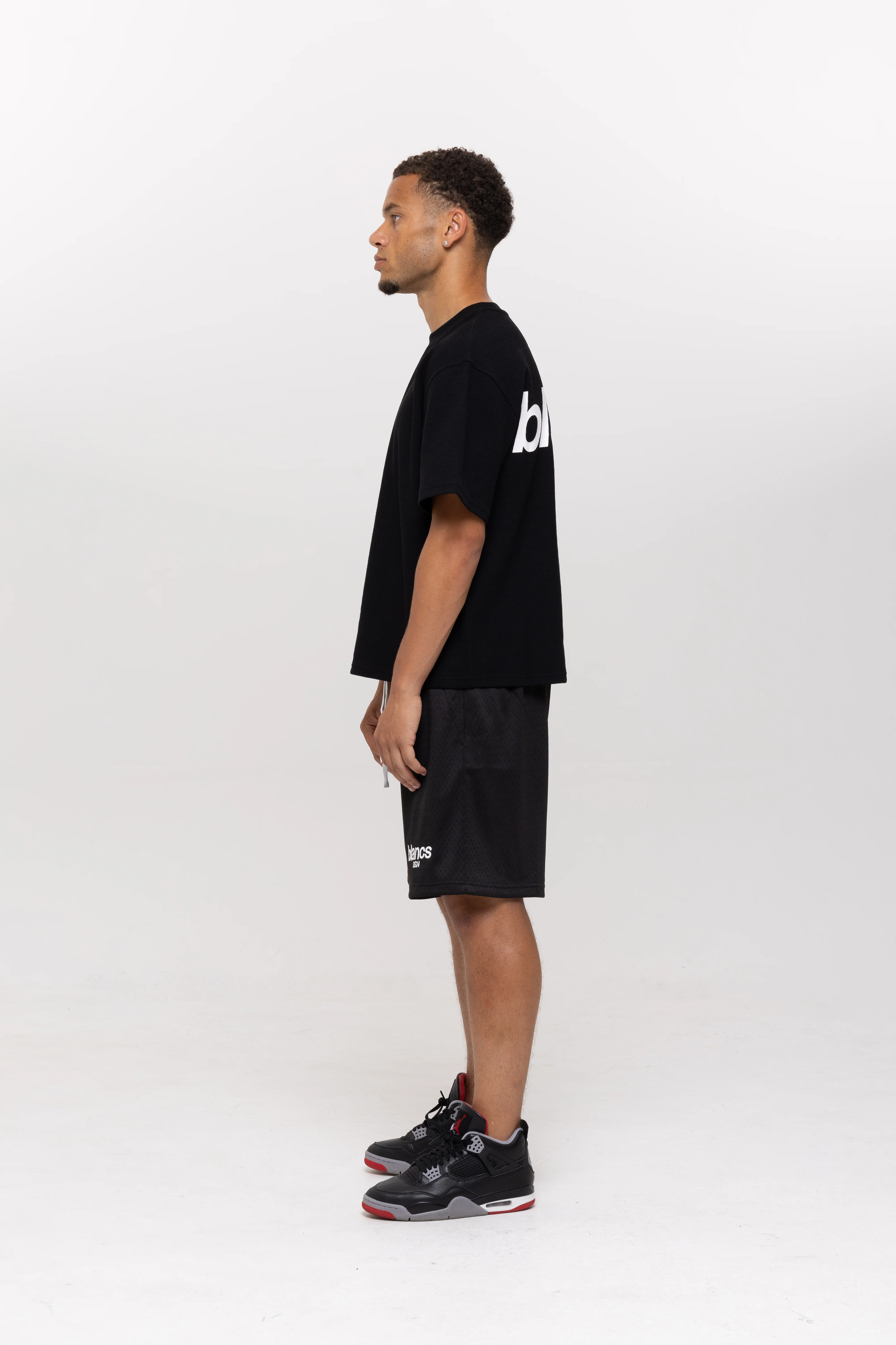 BLANCS MESH SHORTS - BLACK - Image 5