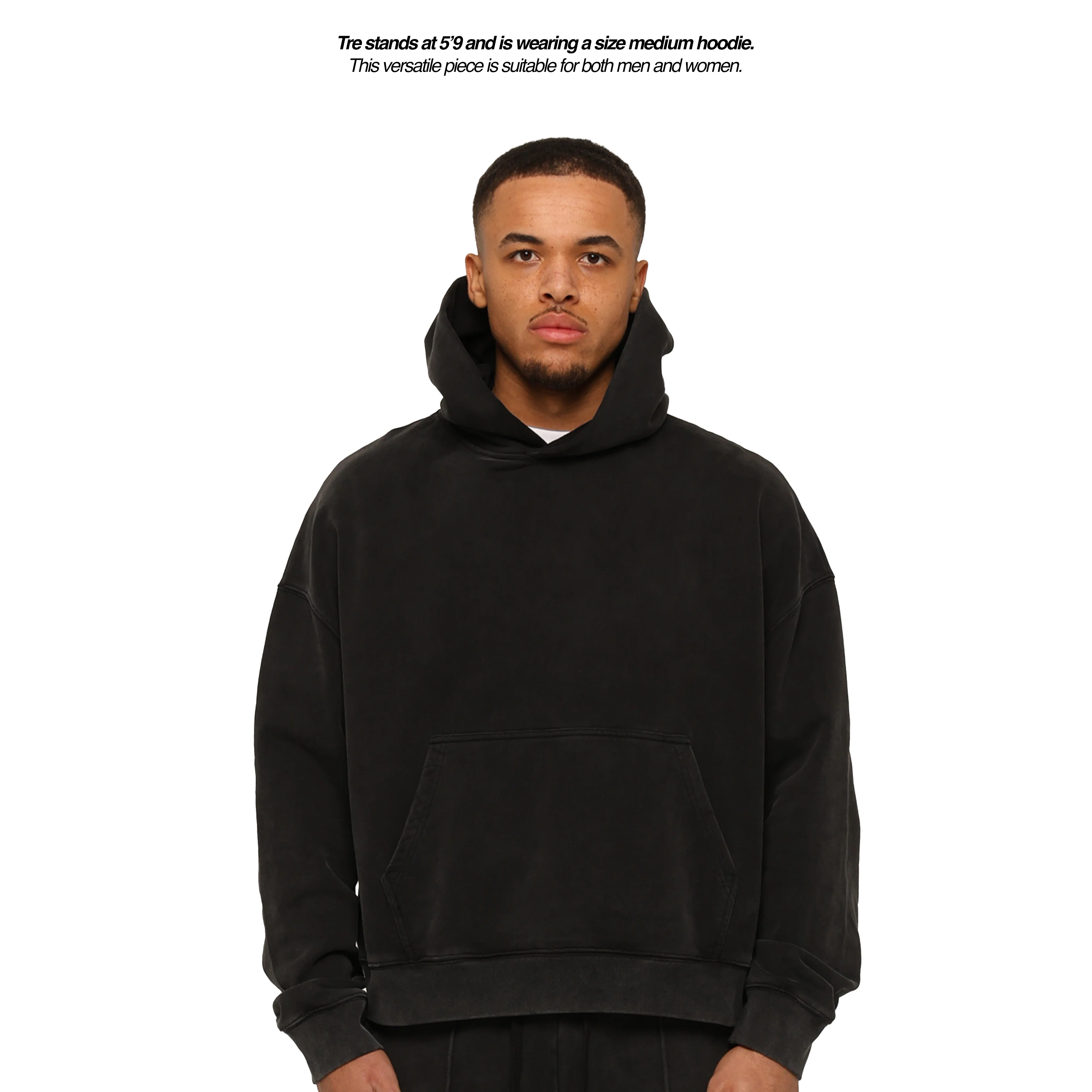 BLANCS PULLOVER HOODIE - WASHED BLACK - Image 4