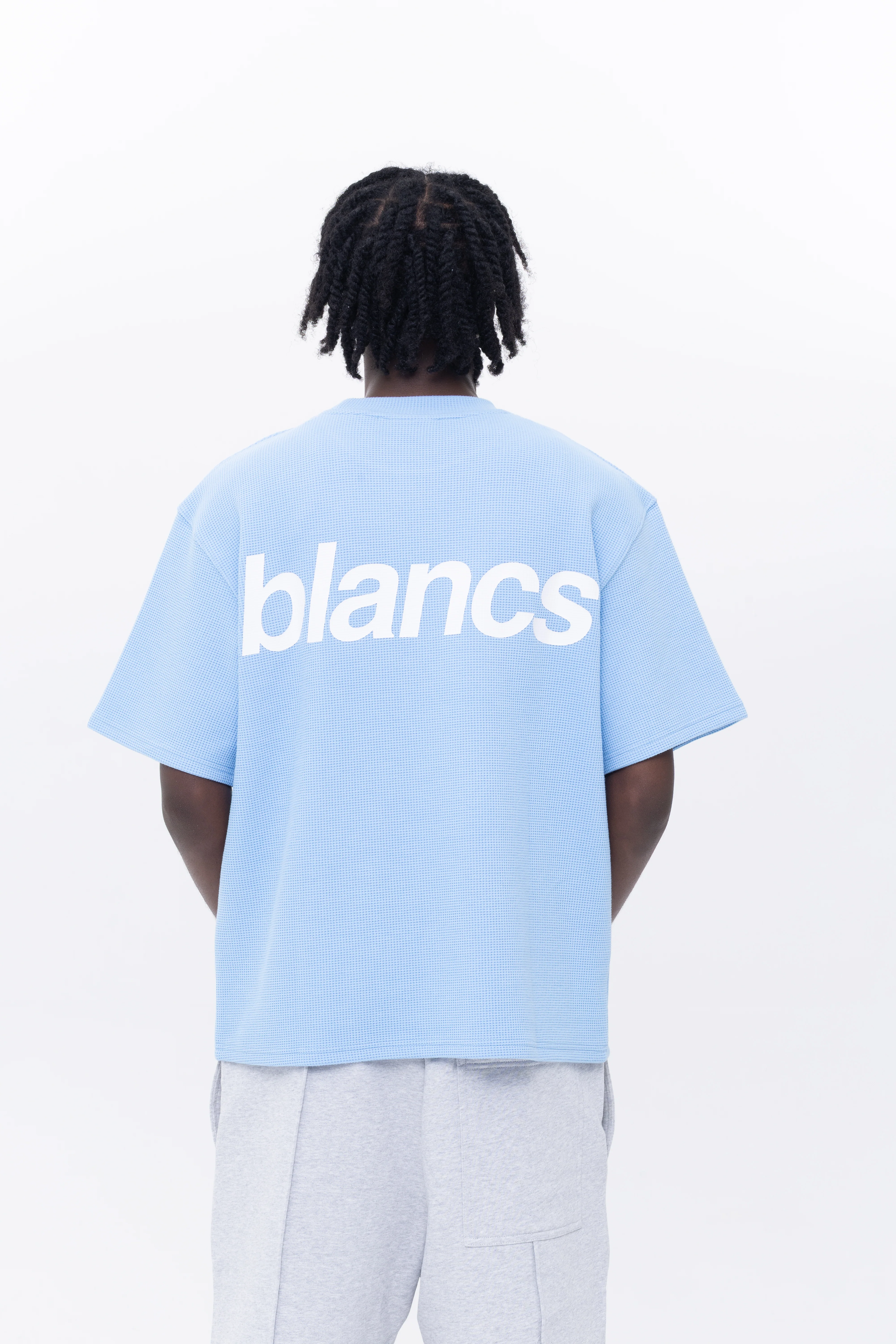 BLANCS WAFFLE KNIT S/S - BABY BLUE - Image 5