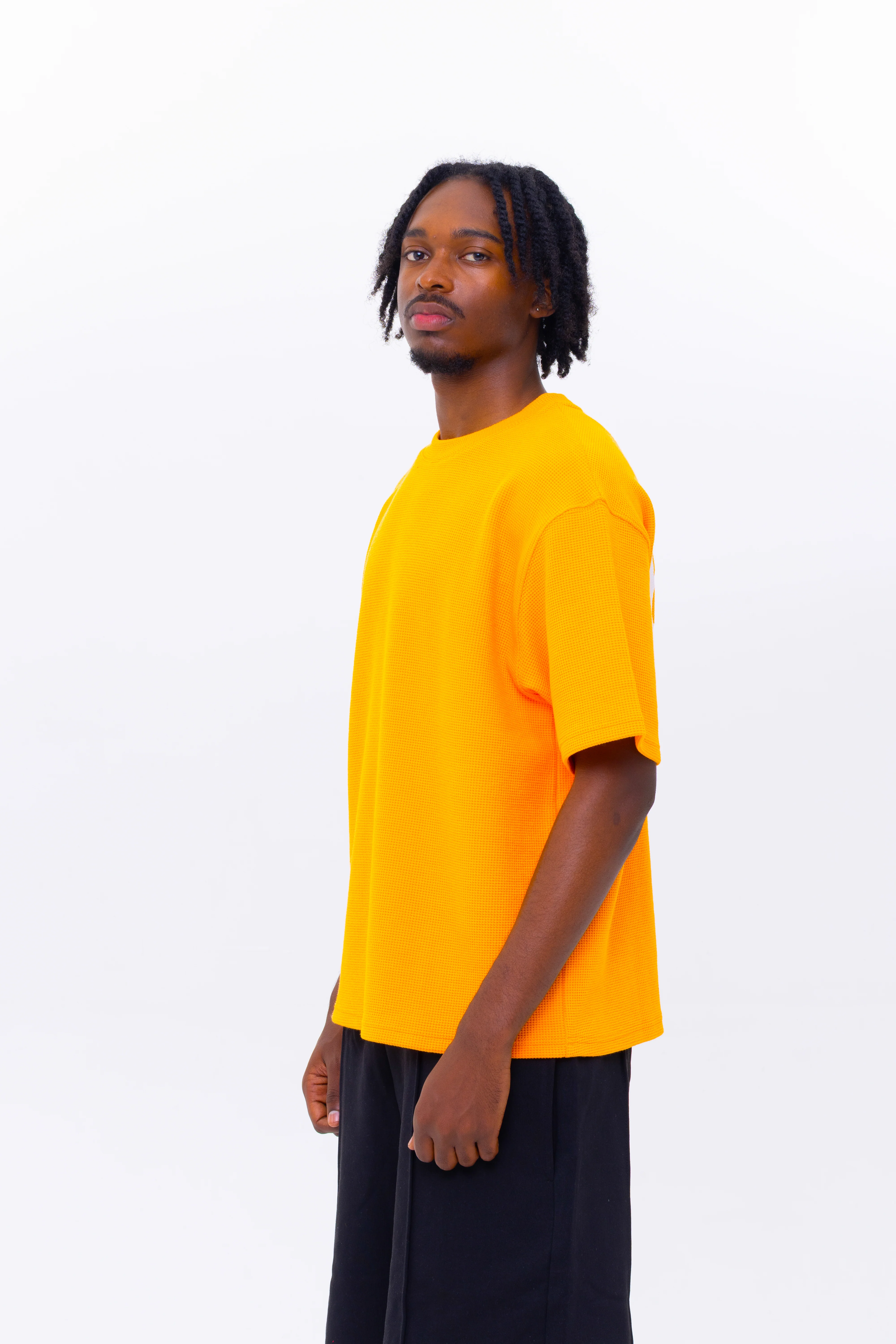 BLANCS WAFFLE KNIT S/S - ORANGE - Image 4