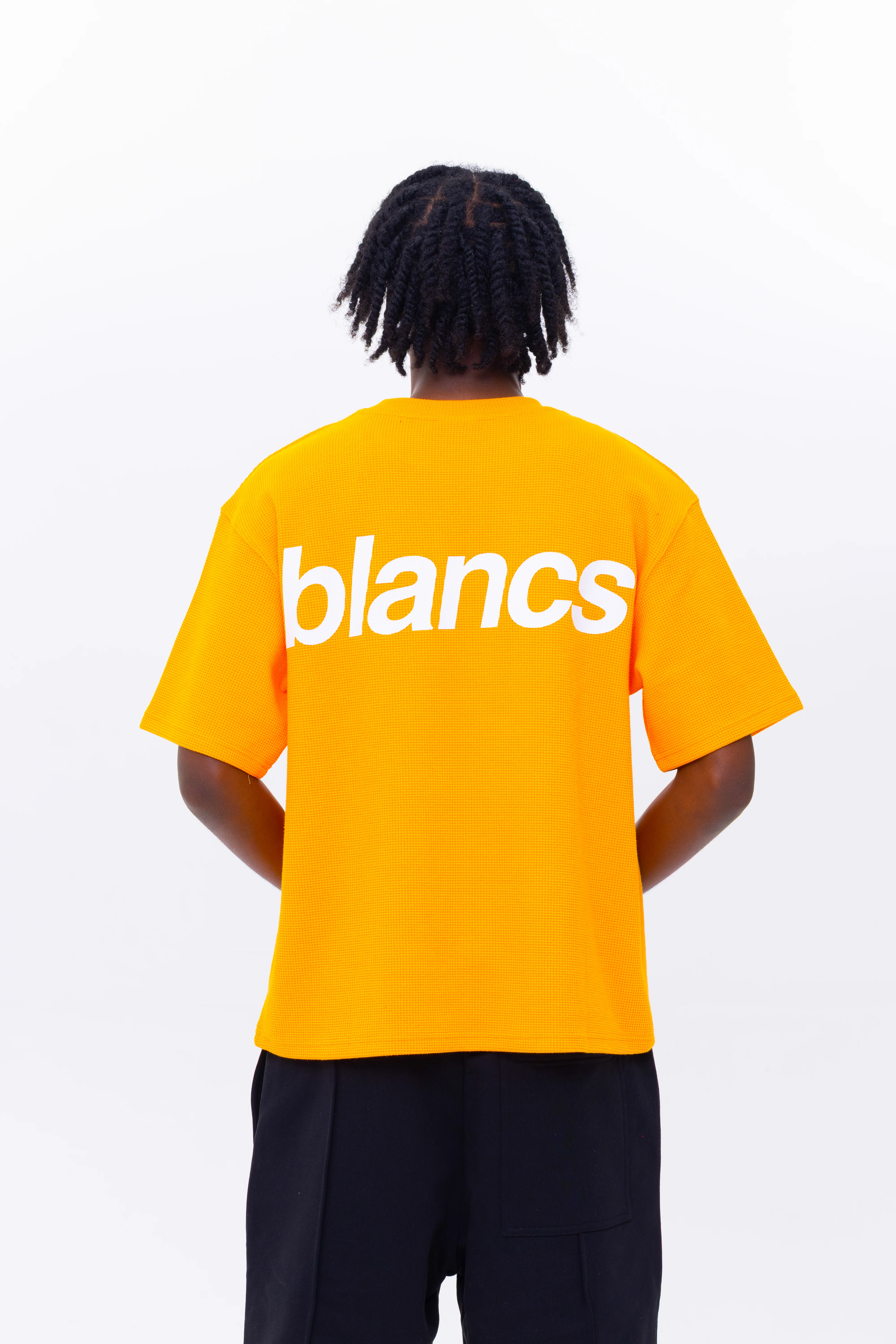 BLANCS WAFFLE KNIT S/S - ORANGE - Image 5