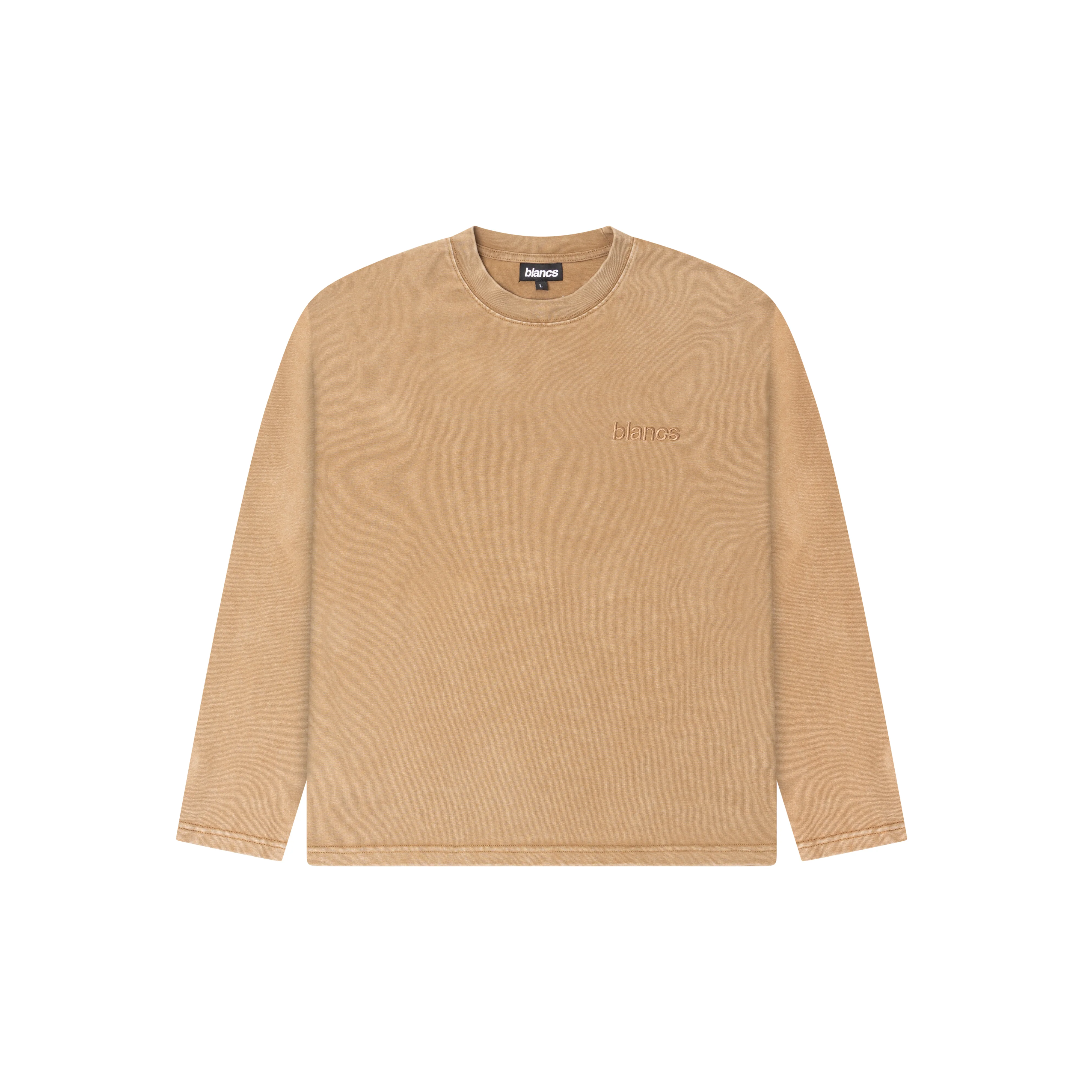 BLANCS WASHED TEE L/S - BEIGE