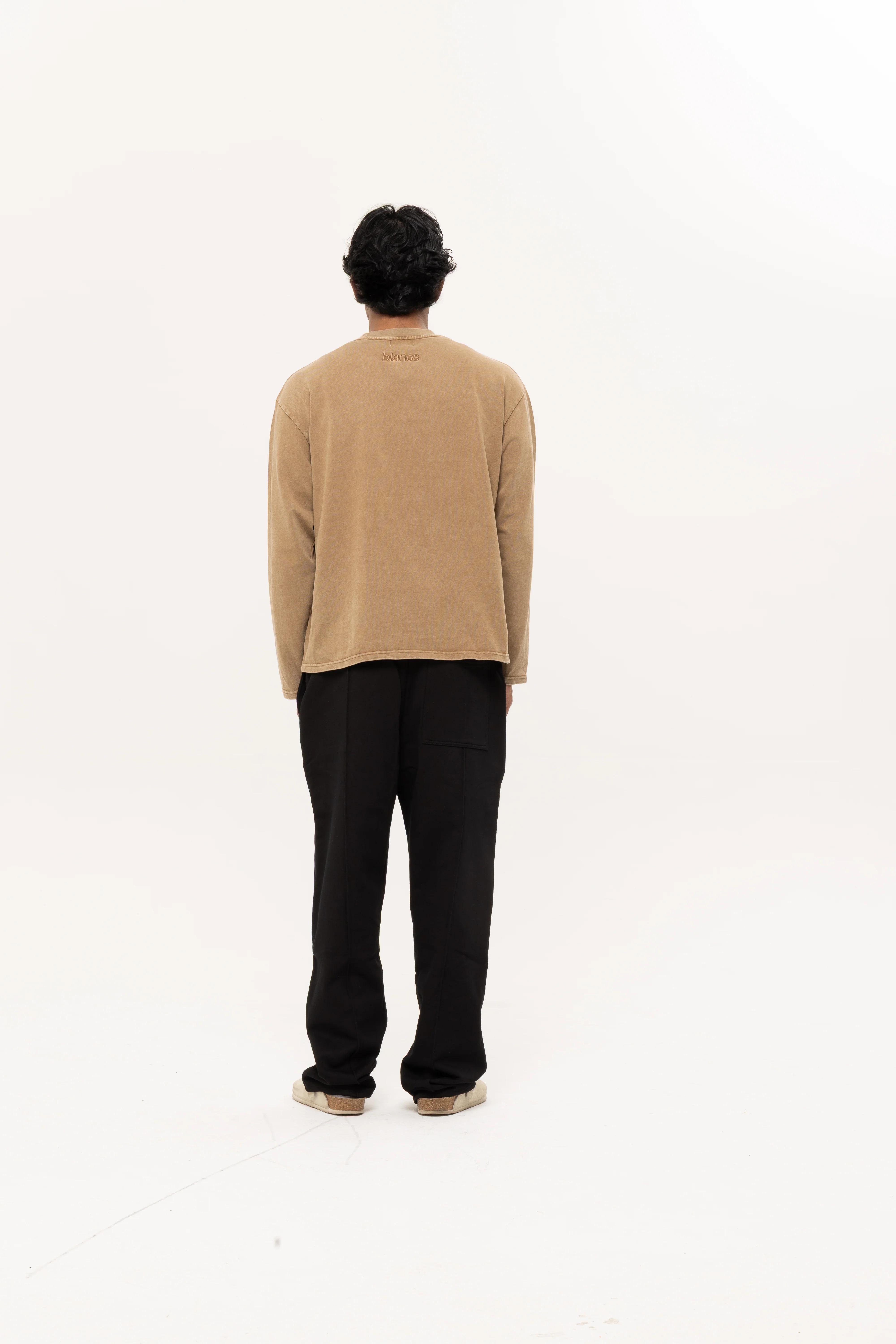 BLANCS WASHED TEE L/S - BEIGE - Image 4
