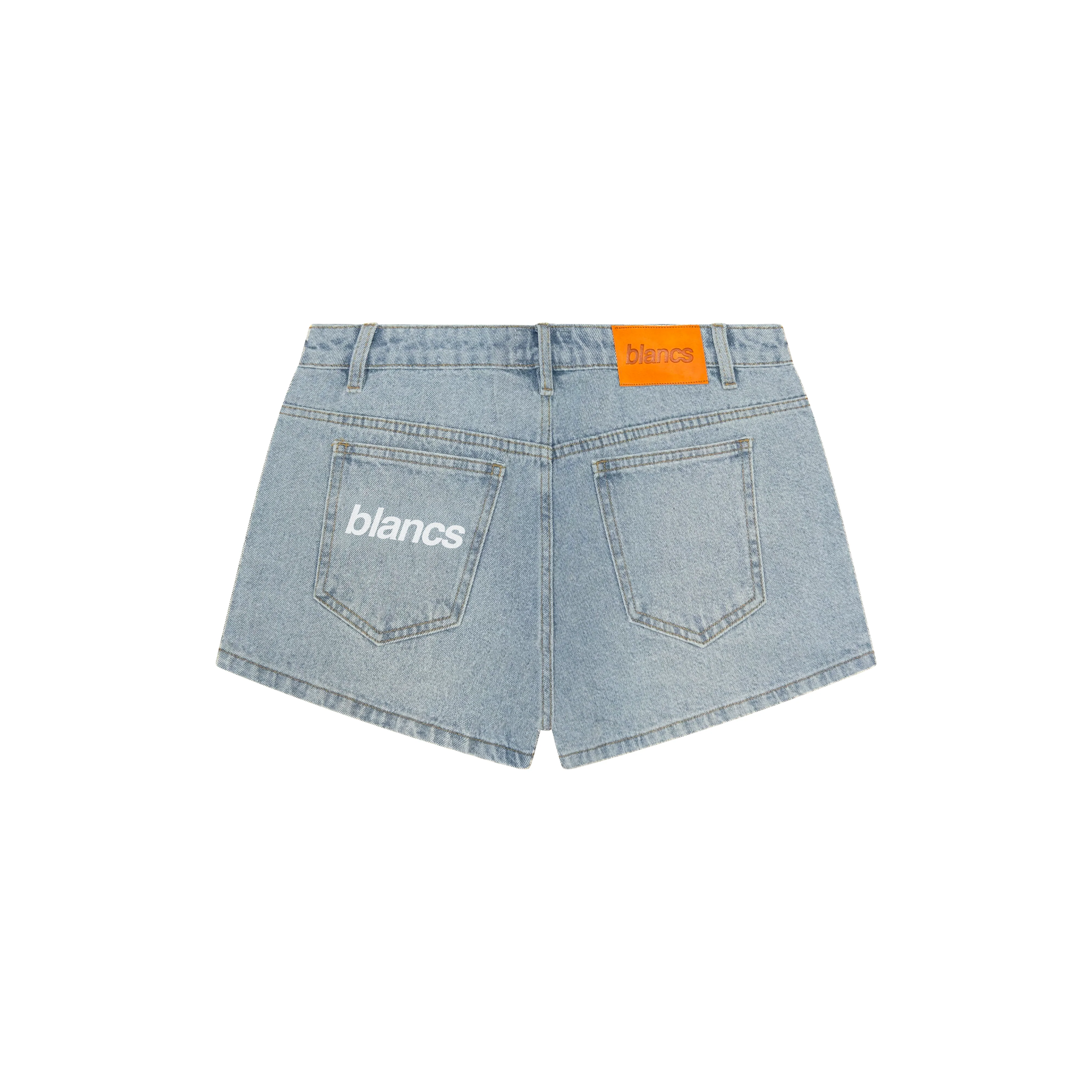 BLANCS WOMENS DENIM SHORTS - BLUE - Image 2