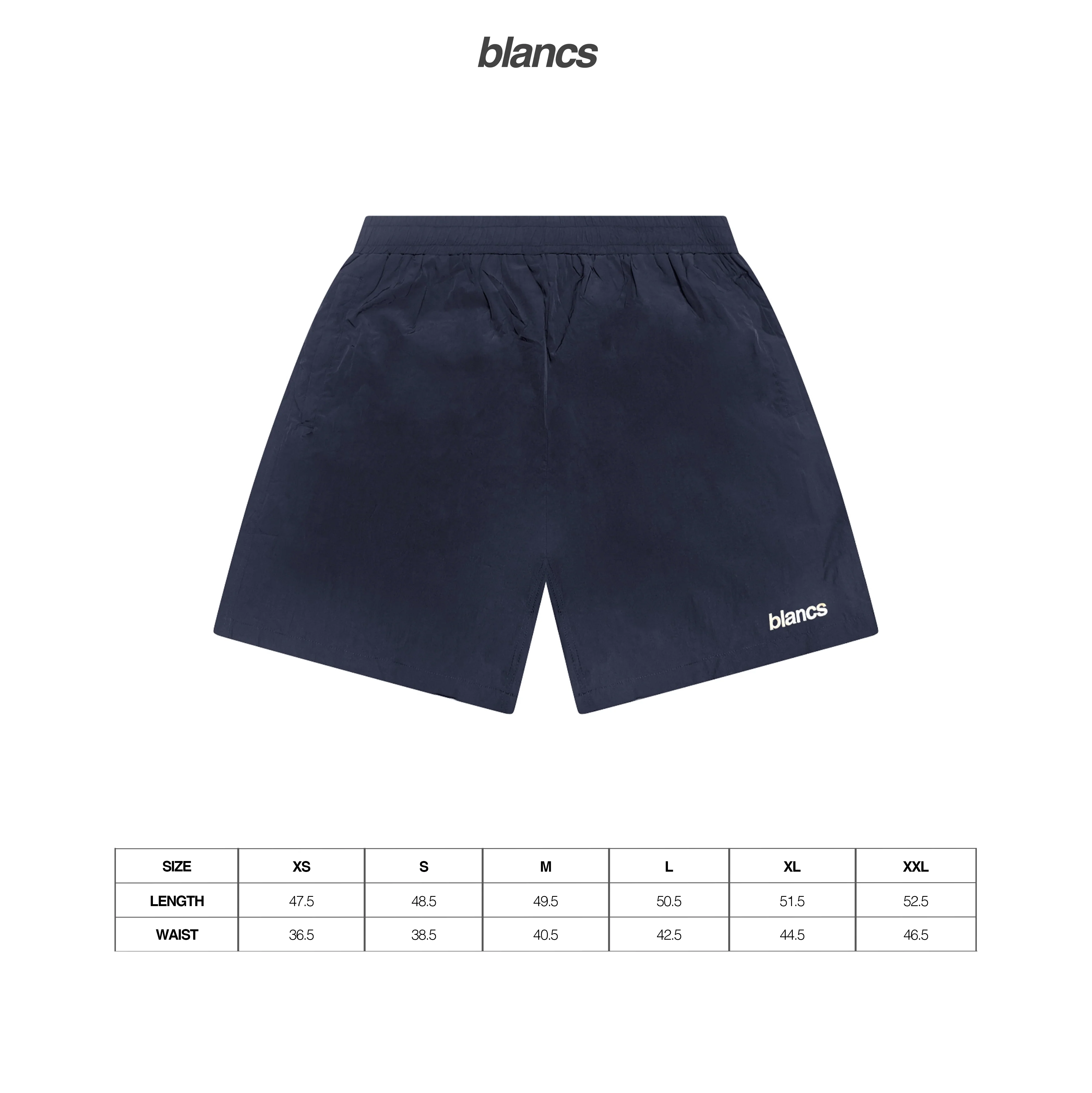 BLANCS NYLON SHORTS - NAVY - Image 3