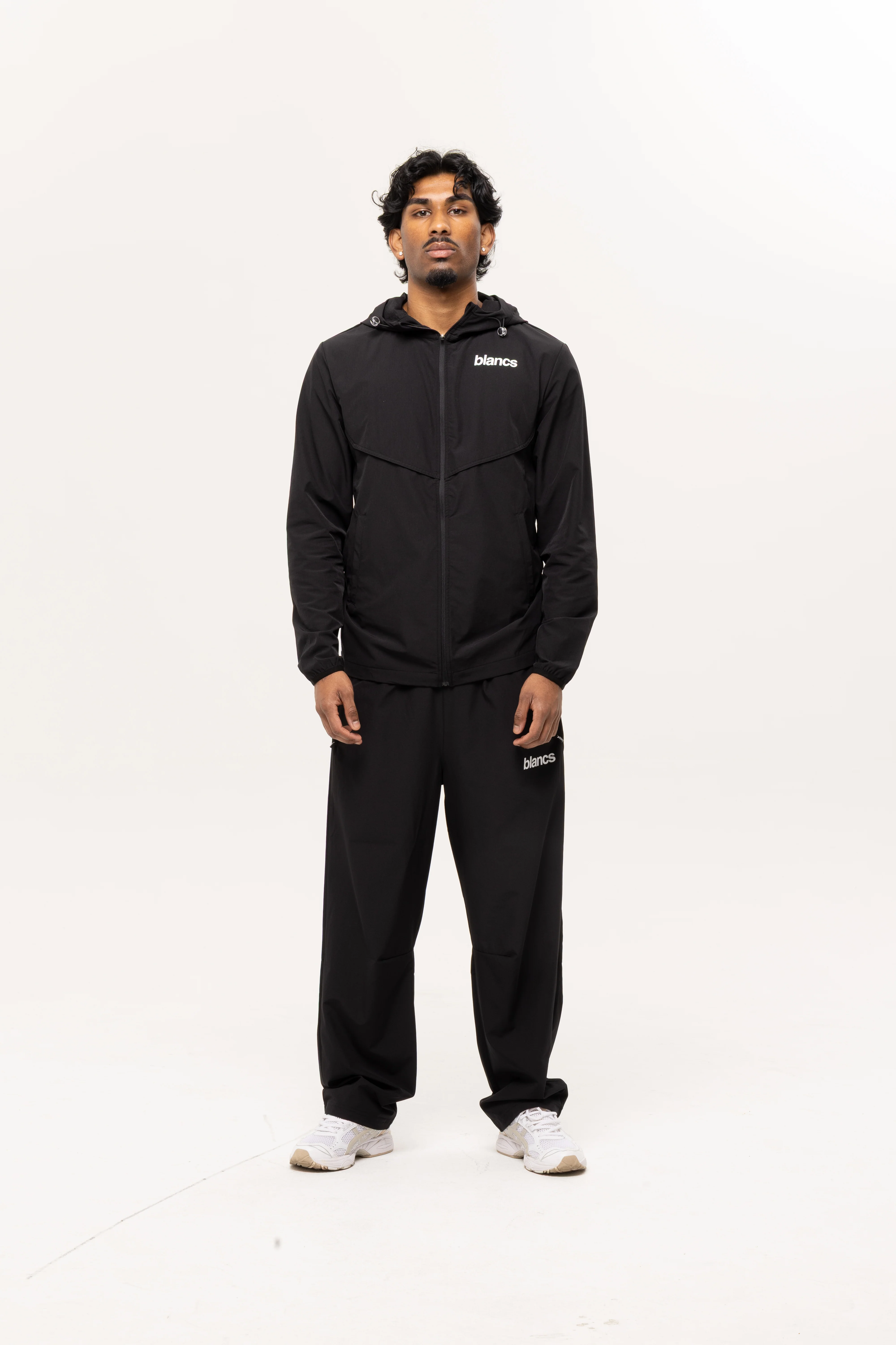 BLANCS MENS ACTIVEWEAR TRACK JACKET - BLACK - Image 3