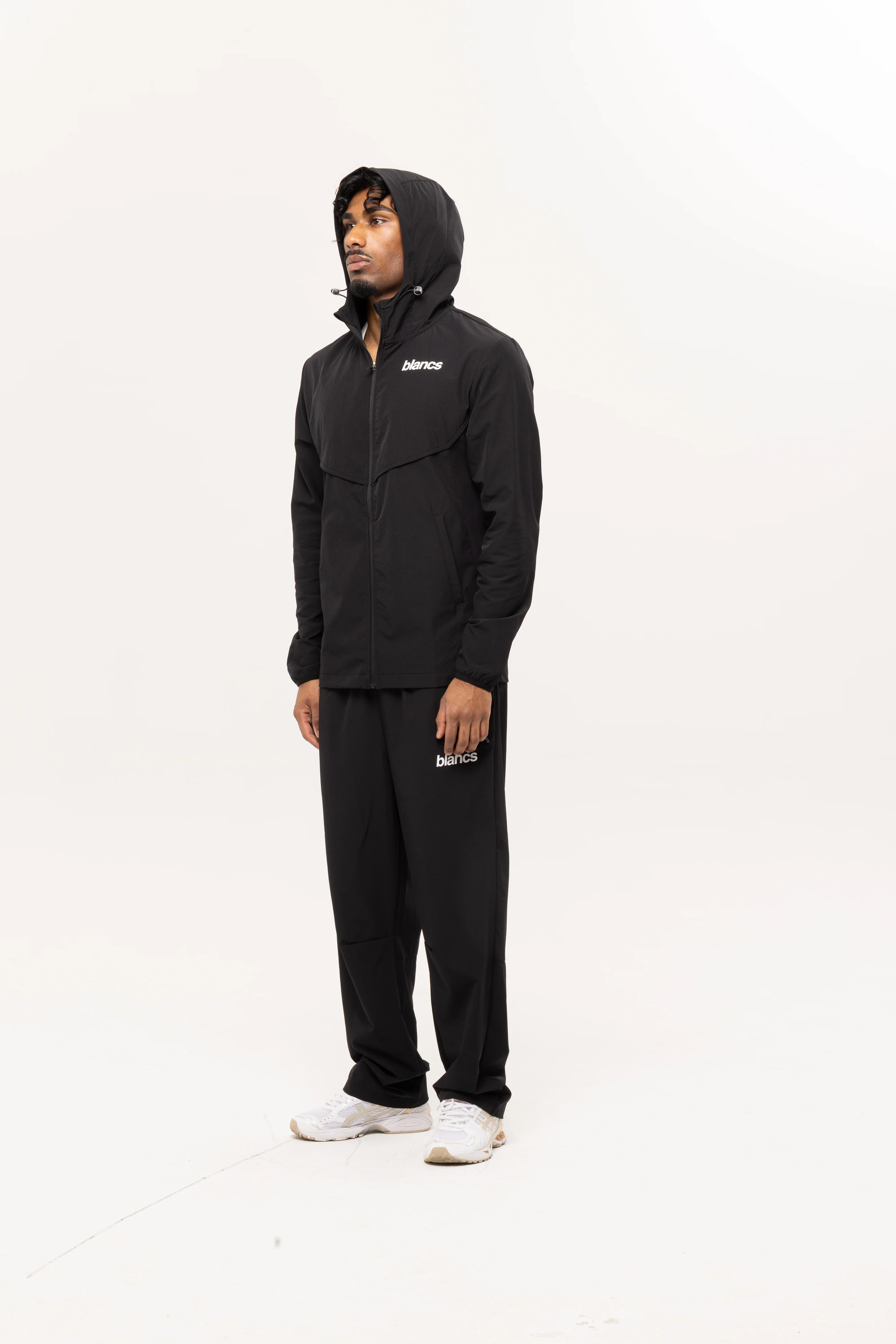 BLANCS MENS ACTIVEWEAR TRACK JACKET - BLACK - Image 4