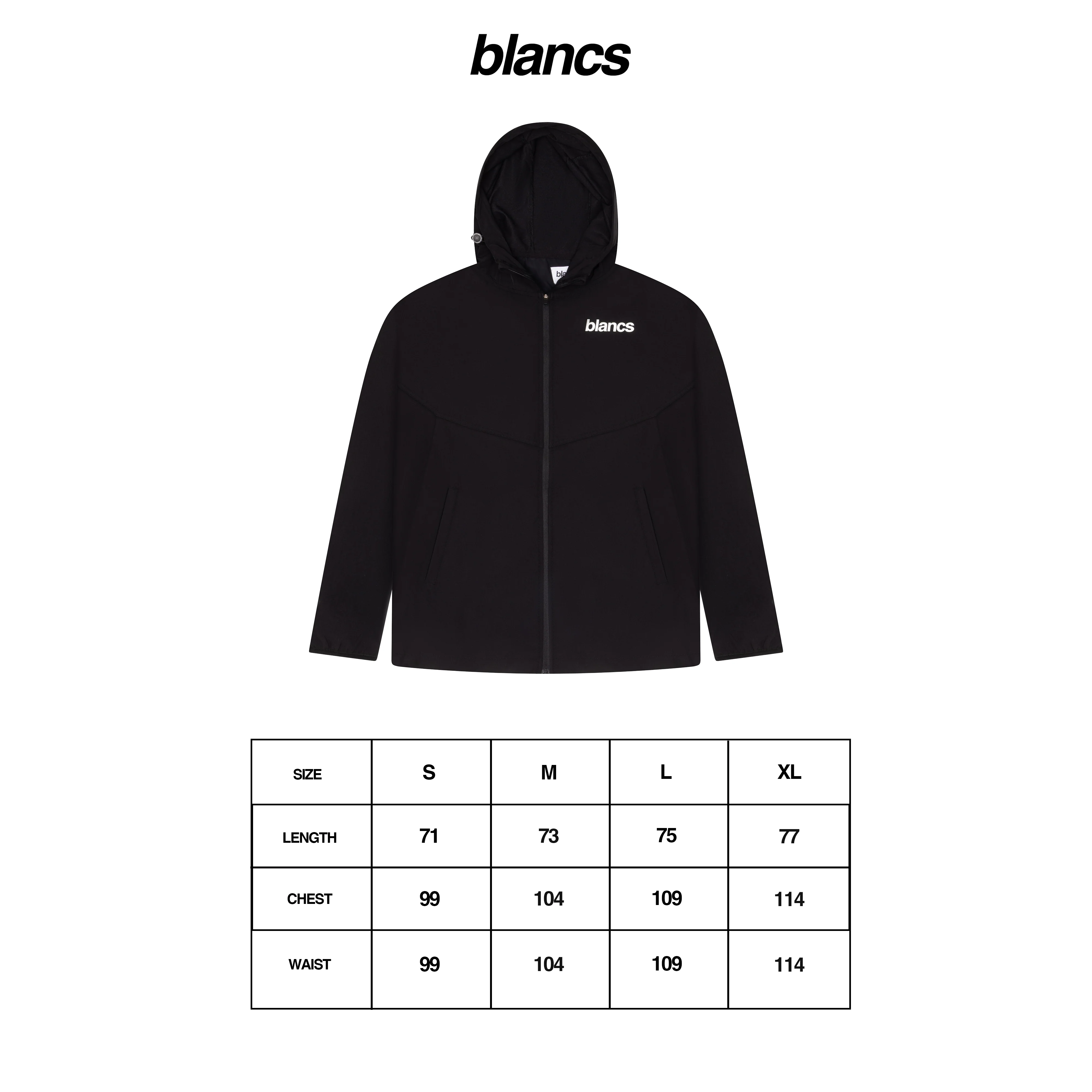 BLANCS MENS ACTIVEWEAR TRACK JACKET - BLACK - Image 5